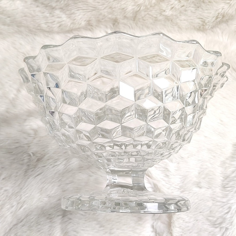 Fostoria Glass American Line 2056 12 1/2" Crystal Tom & Jerry Footed Punch Bowl - Picture 5 of 8